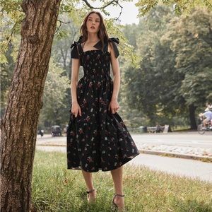 Hill House Home the ribbon Ellie nap dress black midi